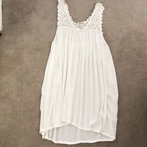 White billabong dress with lace top